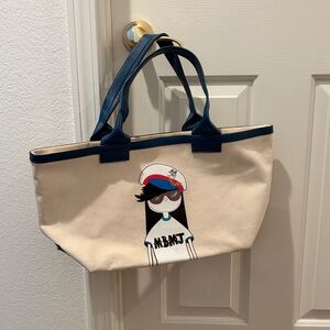 Marc Jacobs Cream and Blue Graphic Tote